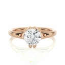  Round Shaped Six Prong Solitaire Diamond Engagement Ring For Women