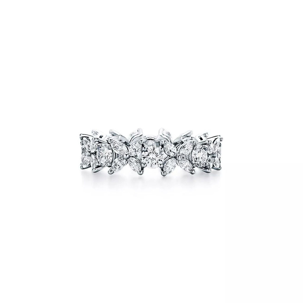 Round & Marquise Ct Eternity Wedding Band for Women