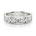 Round Cut Diamond Channel Set Wedding Band for Women