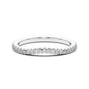Round Cut Diamond Accent Curved Eternity Wedding Band For Women