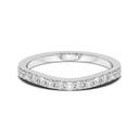 Round Cut Diamond Curved Eternity Wedding Band For Women