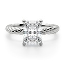 Radiant Cut Diamond Fiji Set Solitaire Engagement Ring For Women