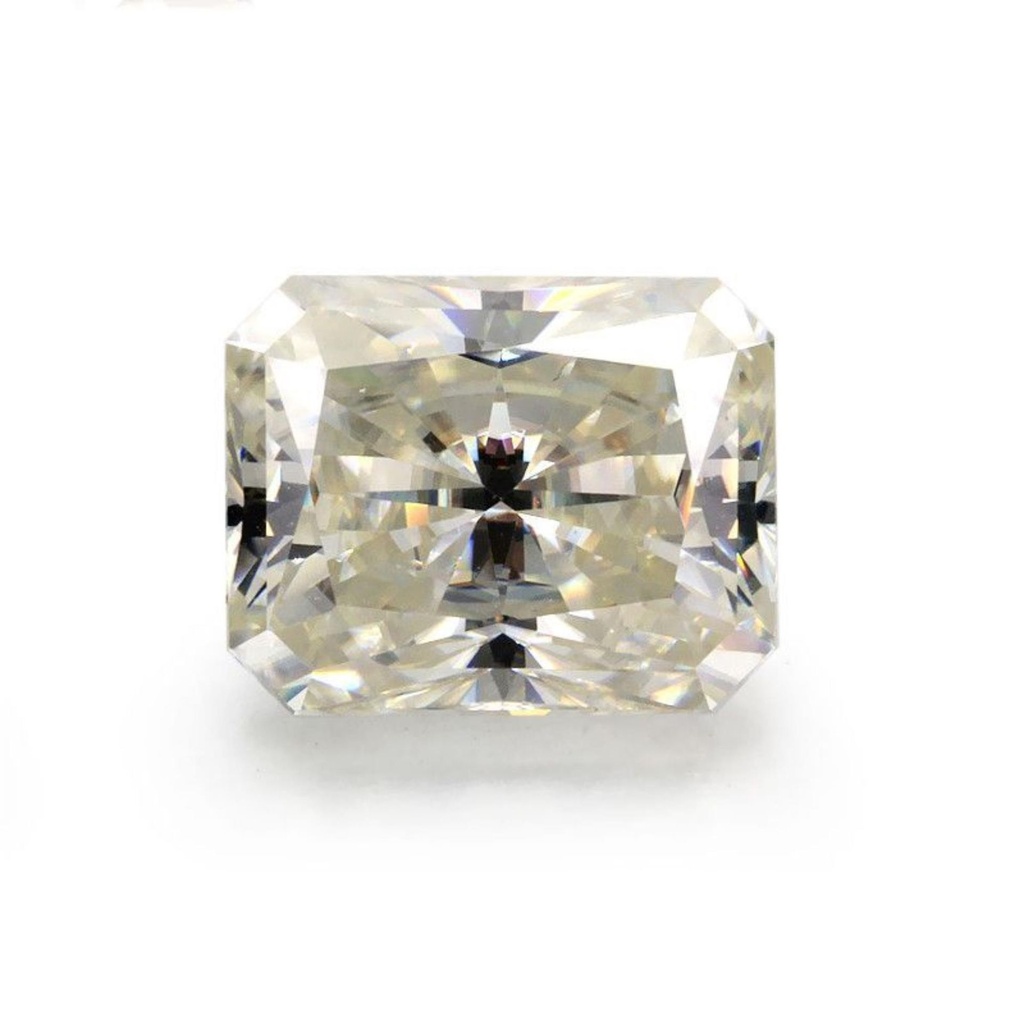 Loose Moissanite Salt & Pepper Off White Clean Radiant Cut 11.00 x 9.00 MM