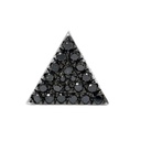 Round Cut Diamond Triangle Shape Pave Setting Black Diamond Stud Earrings For Women