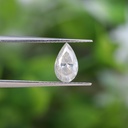 Loose Moissanite Salt & Pepper Off White Clean Pear Cut 9.80 x 5.00 MM
