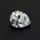 Loose Moissanite Salt & Pepper Off White Clean Pear Cut 5.20 x 4.50 MM