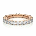 Round Cut Diamond Filigree Prong Setting Eternity Band For Women