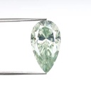 Loose Moissanite Salt & Pepper Light Green Clean Pear Cut 8.60 x 5.60 MM