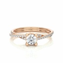 Round Cut Diamond Twisted Anniversary Ring For Women