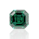 Loose Moissanite Emerald Vivid Green Clean Asscher Cut 7.40 MM