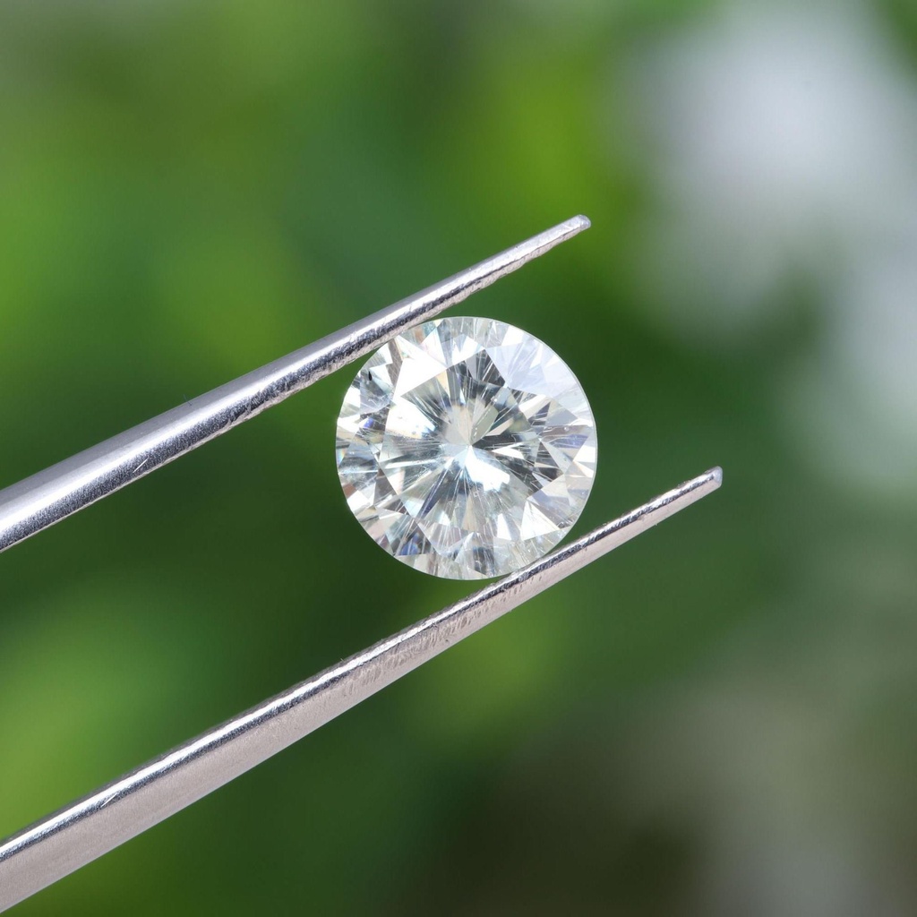 Loose Moissanite Salt & Pepper White Clean Round Cut 4.40 MM