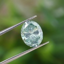Loose Moissanite Salt & Pepper Green Clean Oval Cut 11.50 x 9.50 MM