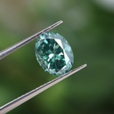 Loose Moissanite  Salt & Pepper Emerald Vivid Green Clean Oval Cut 9.00 x 7.00 MM