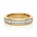  Round And Baguette Cut Diamond Half Eternity Wedding Band For Women