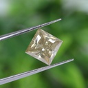 Loose Moissanite Salt & Pepper Off White Clean Princess Cut 4.00 MM