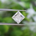Loose Moissanite Salt & Pepper Off White Clean Princess Cut 6.50 MM