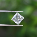 Loose Moissanite Salt & Pepper Off White Clean Princess Cut 6.00 MM