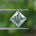 Loose Moissanite Salt & Pepper Green Clean Princess Cut 7.00 MM