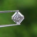Loose Moissanite Salt & Pepper Grey Clean Asscher Cut 4.00 MM