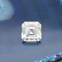 Loose Moissanite Salt & Pepper White Clean Asscher Cut 6.00 MM