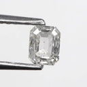 Loose Moissanite Salt & Pepper White Clean Emerald Cut 9.50 x 7.50 MM