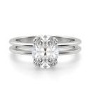 Oval Cut Diamond Solitaire Bridal Set For Women
