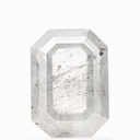 Loose Moissanite Salt & Pepper White Clean Emerald Cut 8.00 x 7.00 MM