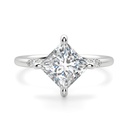 Princess Cut Kite Shape Moissanite Engagement Ring