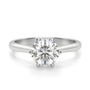 Round Cut Diamond Solitaire Engagement Ring For Women