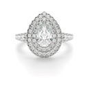 Pear Cut Diamond Double Halo Engagement Ring For Women