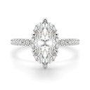 Marquise Cut Diamond Halo Engagement Ring For Women