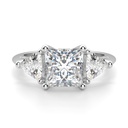 Princess Cut Three Stone Moissanite Women's Ring