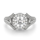 Brilliant Round Cut Vintage Engagement Ring