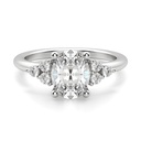 Oval Cut Seven Stone Moissanite Ring for Women's