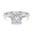 Princess Cut Art Deco Moissanite Engagement Ring