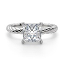 Princess Cut Fiji Solitaire Moissanite Engagement Ring