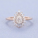 Pear Cut Diamond Unique elegant anniversary gift to Women