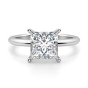 Princess Cut Diamond Basket Set Solitaire Engagement  Ring For Women