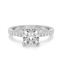 Cushion Cut Diamond With Accents Engagement Ring for Women