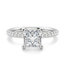 Princess Cut Diamond With Accents Engagement Ring for Women