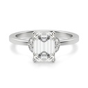 Emerald Cut Diamond Art Deco 5 Stone Engagement Ring For Women
