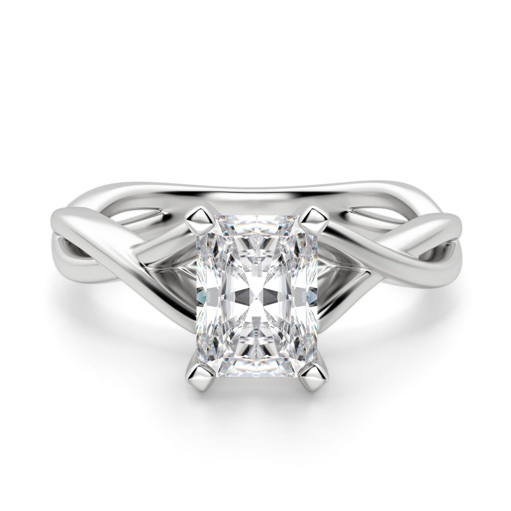 Radiant Cut Diamond Twisted Anniversary Ring For Women