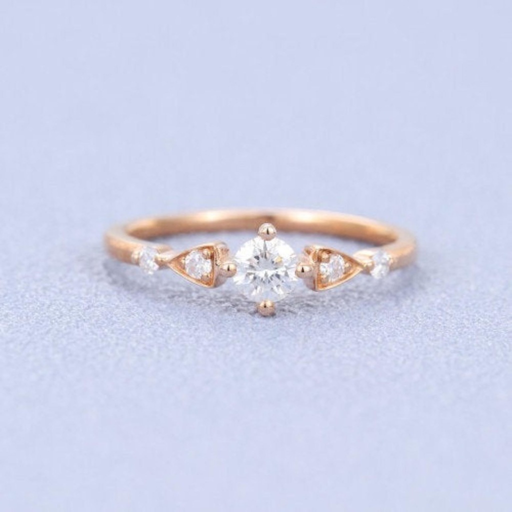 Antique Diamond Engagement Ring art deco wedding Unique moissanite vintage Promise ring for women Anniversary Gift for Her Etsy Crismistmas