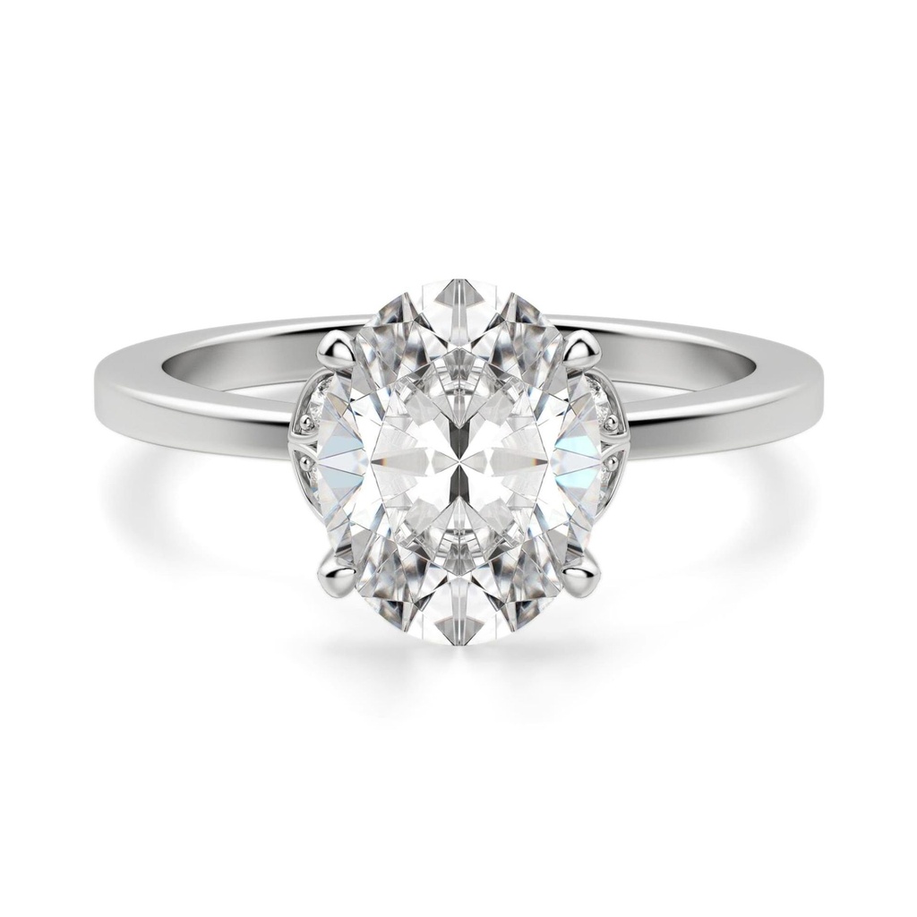 Oval Cut Diamond 5 Stone Art Deco Engagement Ring For Women