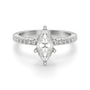 Marquise Cut Diamond With Accents Engagement Ring for Women