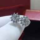 Round Cut Diamond Halo Stud Earring For Women