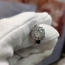 Round Cut Diamond Halo Engagement Ring for Women