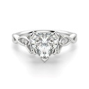 Heart Cut Diamond Twisted 3 Stone Anniversary Ring for Women