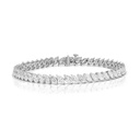 Marquise Cut Diamond Sterling Silver Tennis Bracelet For Women