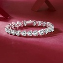   Moissanite Stone Sterling Silver Tennis Bracelet